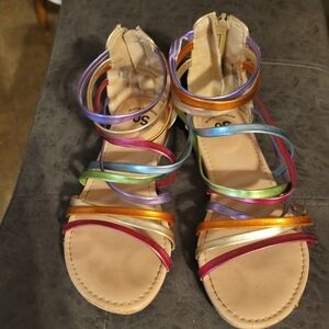 Girls rainbow sandals